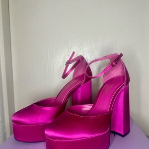 Madden Girl Magenta Dion Platform Heels